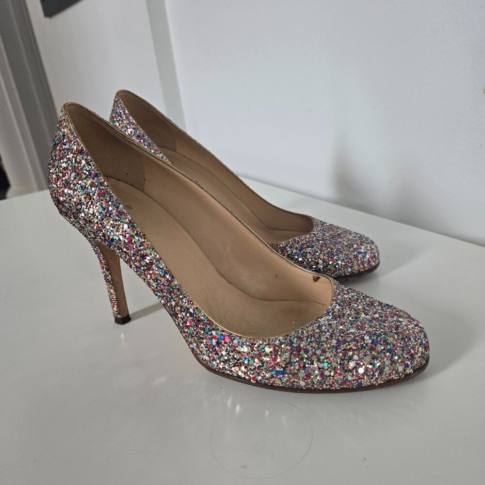 Worn once KATE SPADE GLITTER GLITTER ACCENT PUMPS SIZE 9